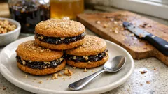 Plněné medovníčky s povidly a ořechy: po odležení krásně změknou