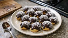 Ořechoví ježci: křehké vánoční cukroví v čokoládě a kokosu krok za krokem