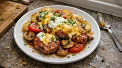 Krkovice na plechu s bramborami: šťavnatá večeře bez stání u pánve