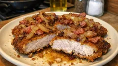 Obrácené vepřové řízky se slaninou – šťavnaté díky pečení v pekáči