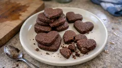 Kakaová srdíčka z křehkého těsta: drží tvar a voní skořicí i vanilkou