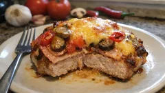 Farmářské vepřové kotlety z trouby – šťavnaté a se zlatavým sýrem