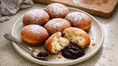 Kynuté šišky s povidly: nadýchané a zlaté, krok za krokem