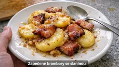Zapečené brambory se slaninou na plech: křupavá klasika s minimem práce