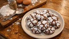 Perníkové crinkles: voňavé sušenky s prasklinami, vláčné i druhý den