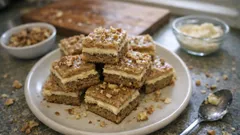 Vláčné ořechové řezy na plech s jemným krémem – ideální ke kávě i na oslavu
