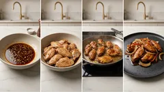 Smažená kuřecí křídla se zeleninou: rychlá večeře z jedné pánve