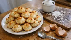 Kokosky z bílků jen ze 3 surovin – lesklá hmota díky vodní lázni