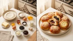 Domácí kynuté koláčky jako z pekárny: vláčné těsto a náplň podle chuti