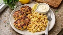 Kuřecí placičky se zeleninou: šťavnaté z pánve a s citronovým dresinkem